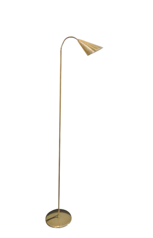 Scandinavian Brass Floor Lamp in the style of Paavo Tynell, 1950s