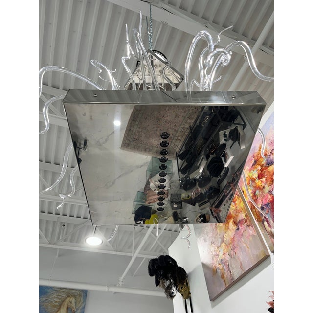 Transparent Livia Suspension Chandelier Light by Andromeda of Murano, Italy For Sale - Image 8 of 10