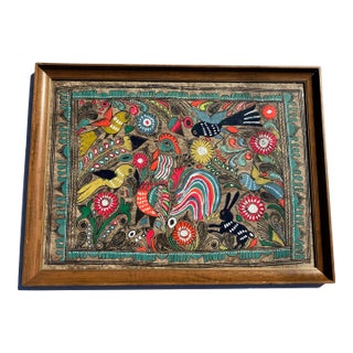 Mexican Folk Art Painting-“Rooster “ For Sale