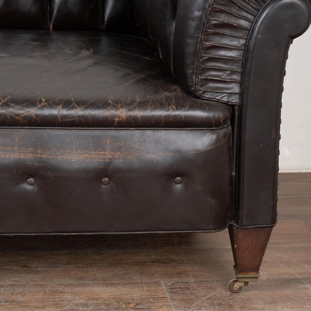 20th Century Vintage Leather Chesterfield Sofa For Sale - Image 13 of 16