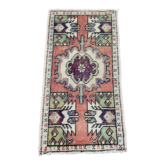 Turkish Yastik Rug 1'7" x 2'11" For Sale