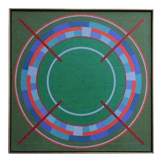 Tom v. Schmitt Geometric Acrylic on Canvas Color Field Study For Sale
