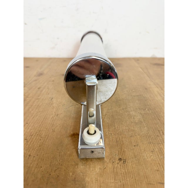 Metal Vintage Art Deco Wall Light with Opal Glass, 1930s For Sale - Image 7 of 14