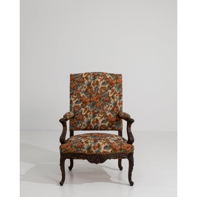 19th Century Louis XV Oak Armchair With Needle Point Upholstery For Sale - Image 4 of 12