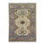 Beige Persian Style Kazak Wool Rug With Blue Border, 4'2" X 5'10" For Sale
