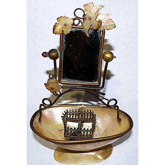 Metal 19c French Shell Jewelry Ring Stand For Sale - Image 7 of 10