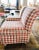 Traditional Vintage Ashley Manor Pair of Red, White and Green Plaid Slipper Side Chairs For Sale - Image 3 of 12