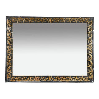 Vintage Hollywood Regency Style Eglomisé Wall Mirror For Sale