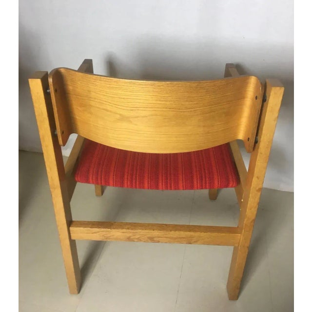 1960s Harvey Probber Bent Wood Beech Large Armchairs Pair For Sale - Image 5 of 11