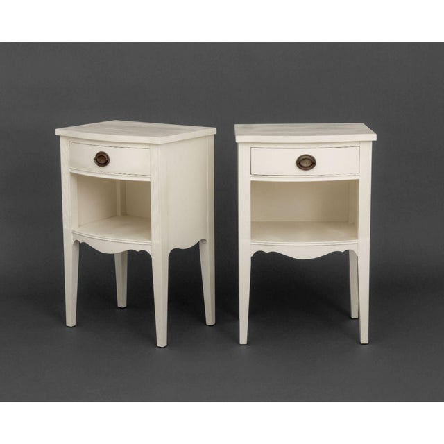 Contemporary White Fine Furniture Painted Nightstands, Pair For Sale - Image 3 of 9