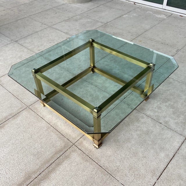 Brass Profile Coffee Table From Mastercraft For Sale In Denver - Image 6 of 13