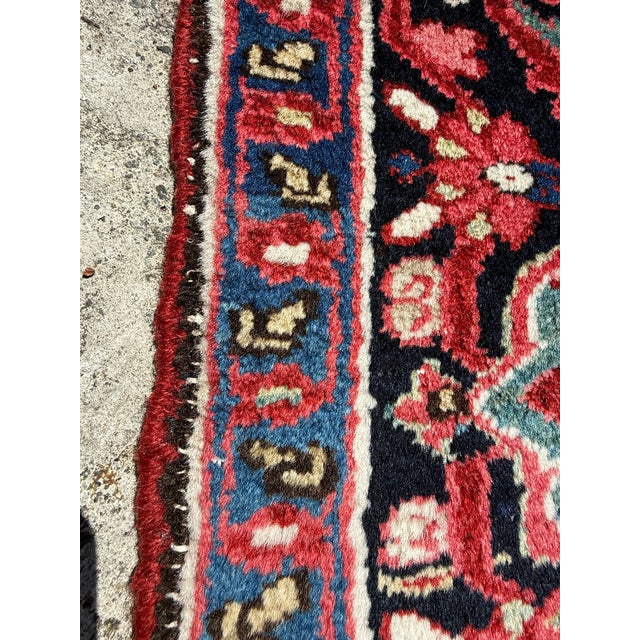 Textile 9ft 4in × 12ft 4in Iranian Hariz Area Rug With Jewel Tones For Sale - Image 7 of 13