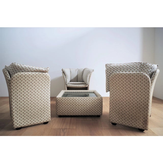 Armchairs and Coffee Table in the Style of B&B Italia, 1970s, Set of 4 For Sale - Image 3 of 18