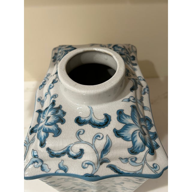 2020s Port 68 Turquoise and White Ginger Jar, Discontinued For Sale - Image 5 of 8