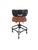 Toledo Metal Furniture Co. Rare 1970s Adjustable Drafting Task Chair by Toledo Metal Furniture Co., With Covered Seat and Back For Sale - Image 4 of 9
