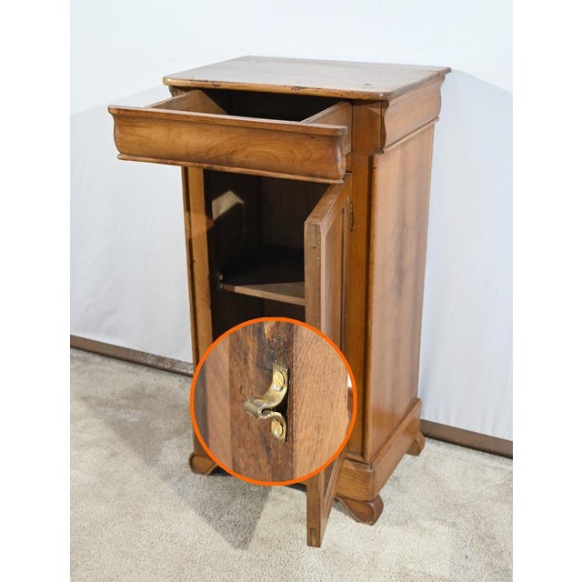 Louis Philippe Cherrywood Bedside Table, Mid-19th Century For Sale - Image 17 of 18