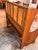 Brown Antique High-Back Oak + Leather Settle Bench For Sale - Image 8 of 12