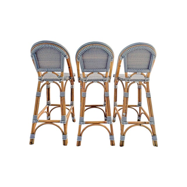 Plastic Restoration Hardware St. Germaine Resin Parisian Style Counter or Bar Stools Chairs For Sale - Image 7 of 12