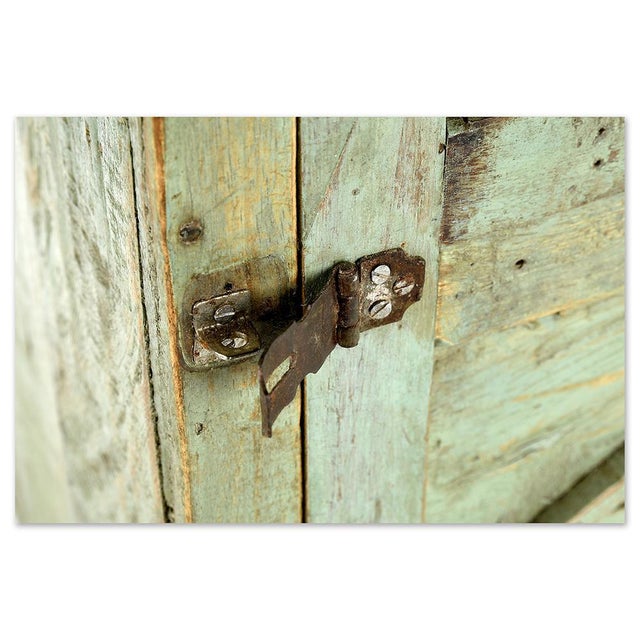 Wood Display Case with Green Patina For Sale - Image 4 of 7