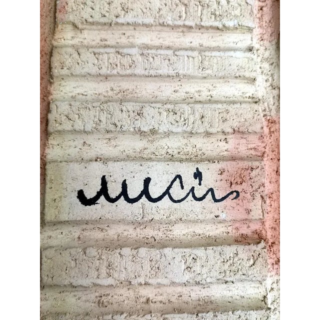 Chamotte Ceramic Wall Plaque by M. Kiss, 1970s For Sale - Image 9 of 10