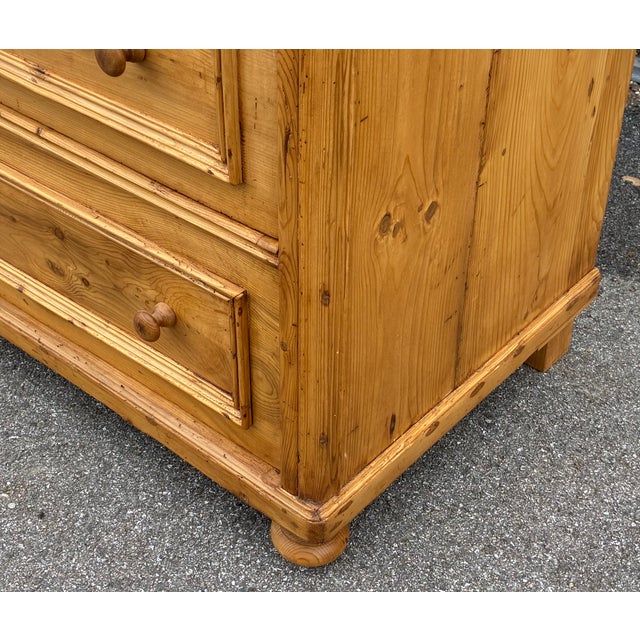 Wood Pine Chest of Three Drawers For Sale - Image 7 of 18