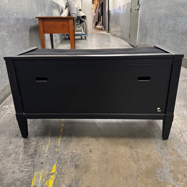 Crate & Barrel Morrison Storage Bench, Ebony For Sale In San Francisco - Image 6 of 12