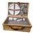 Vintage Wicker Picnic Basket Set for Two For Sale