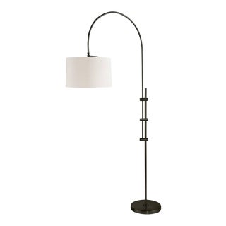 Regina Andrew Arc Steel Floor Lamp with Fabric Shade, Oil Rubbed Bronze For Sale