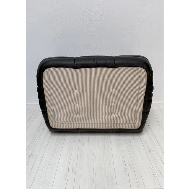 Vintage Togo Sofa in Black Leather by Michel Ducaroy for Ligne Roset, 1990s, Set of 4 For Sale - Image 18 of 18