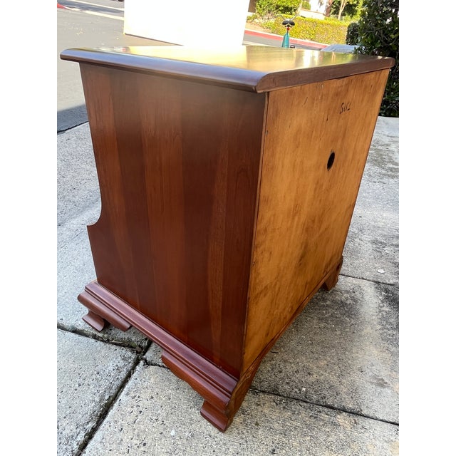 Solid Cherry Bedroom Side Table 1950s For Sale - Image 4 of 11