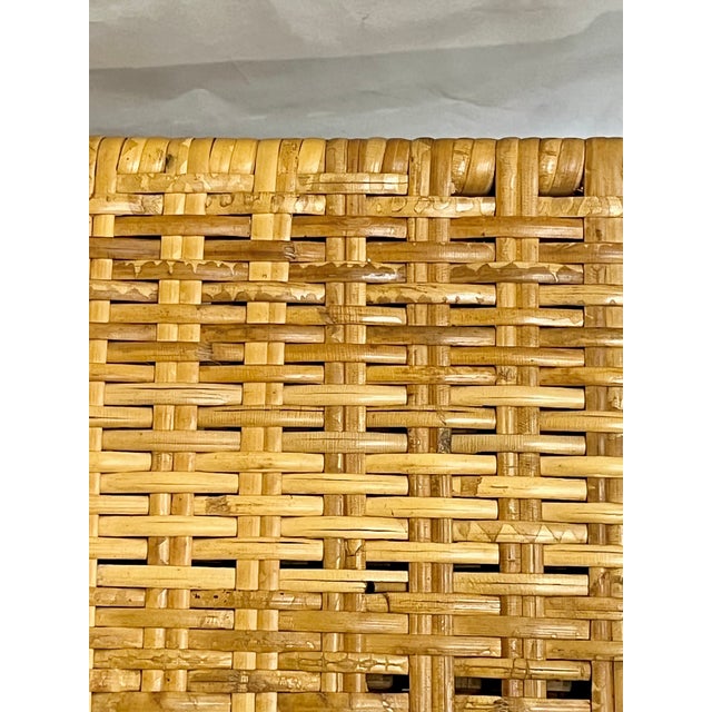 Antique English Country House Woven Reed and Pine Stool For Sale - Image 16 of 17