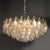 Modernist Hand-Blown Murano Smoked Glass Polyhedral Chandelier in Brass Fittings For Sale - Image 9 of 18