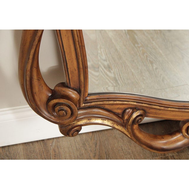 Metal Italian Style Large Carved Wall Mirror For Sale - Image 7 of 11