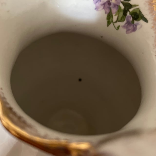Antique White Antique Floral Patterned Lamberton Works Pitcher For Sale - Image 8 of 11