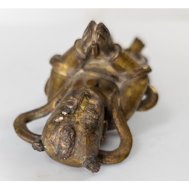 17th Century or Earlier Ming Gilt Bronze Figure of Boy Attendant For Sale - Image 11 of 13