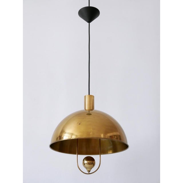 Mid-Century Modern Brass Pendant Lamp by Florian Schulz, Germany, 1970s For Sale - Image 13 of 18