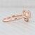 New 1.05ctw Morganite Diamond Halo Ring 18k Rose Gold Size 6.5 Engagement For Sale - Image 4 of 8