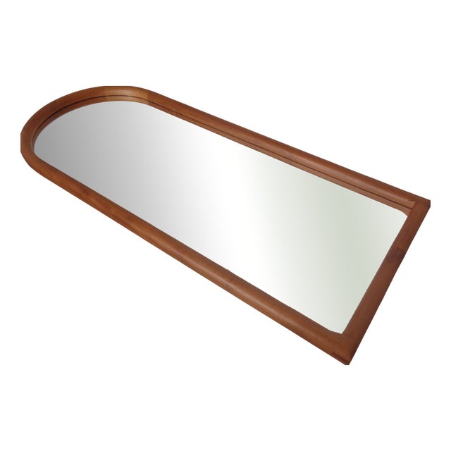 Large Cathedral Teak Mirror by Kai Kristiansen for Vildbjerg Møbelfabrik, Denmark, 1960s For Sale