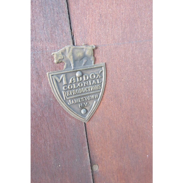 1940s Maddox Mahogany Breakfront China Display Cabinet Cupboard For Sale - Image 5 of 13