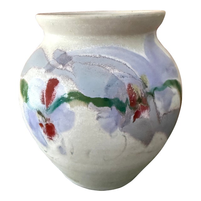 Signed Studio Pottery Vase | Hand-Thrown Ceramic Vessel | Mid-Century Modern Studio Art Pottery For Sale