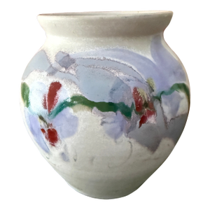 Signed Studio Pottery Vase | Hand-Thrown Ceramic Vessel | Mid-Century Modern Studio Art Pottery