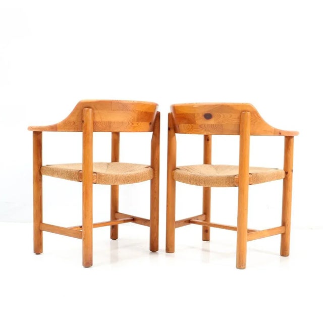Brown Mid-Century Modern Pine Armchairs by Rainer Daumiller, 1970s, Set of 4 For Sale - Image 8 of 12