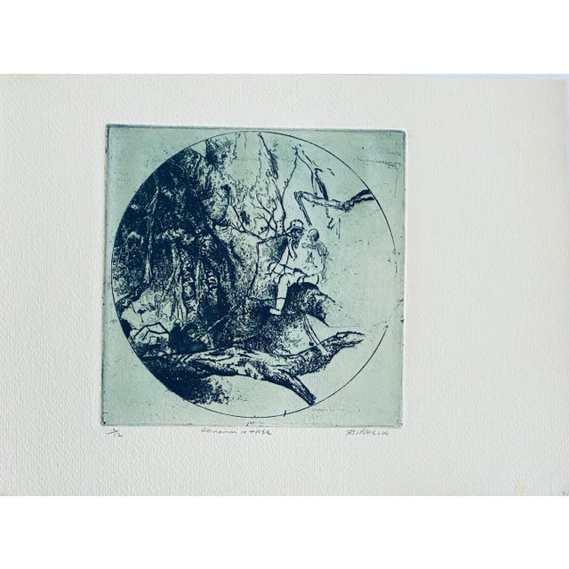 Robert A. Birmelin, Chinese Man In Tree, American Modernist Abstract Etching For Sale - Image 4 of 6