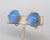 Mid-Century Modern Vintage 1950s Signed Napier Round Blue "Moonglow" Clip Earrings - 2 Pieces For Sale - Image 3 of 7