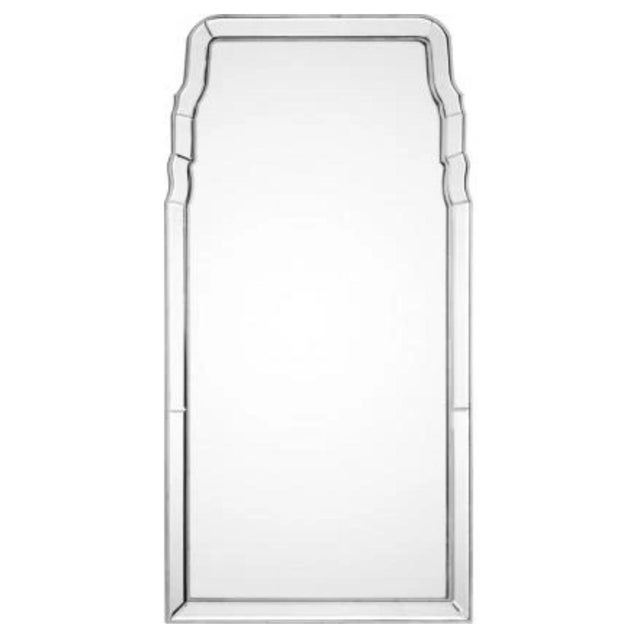 20193-DSL | Hand Carved Queen Anne Mirror in Distressed Silver Leaf by Mirror Home Elevate your space with this stunning...