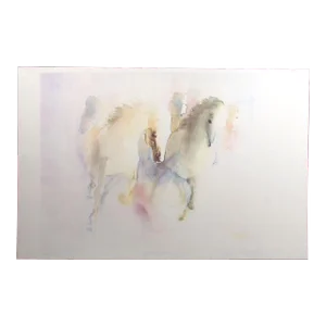 Beatrice Bulteau "Distinction" Signed Serigraph Fine Art Horses France
