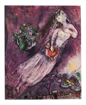 1947 After Marc Chagall "The Purple Filigree", First Edition Period Offset Lithograph