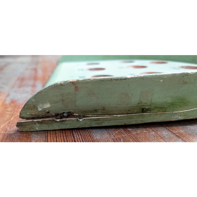 20th Century Primitive Folk Art Skee Ball Gameboard in Pistachio Green For Sale - Image 11 of 11