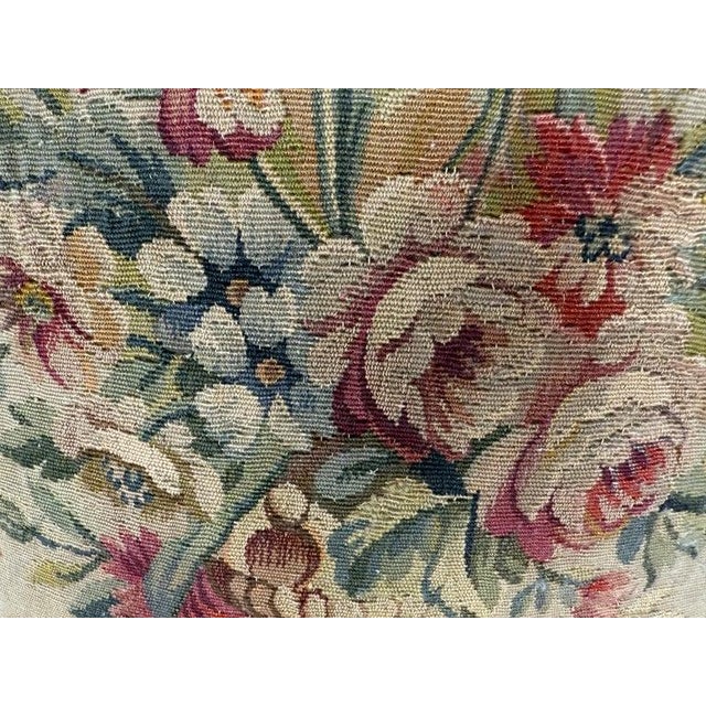 Early 21st Century Pair of Custom Aubusson Tapestry and Velvet Pillows by Melissa Levinson For Sale - Image 5 of 10