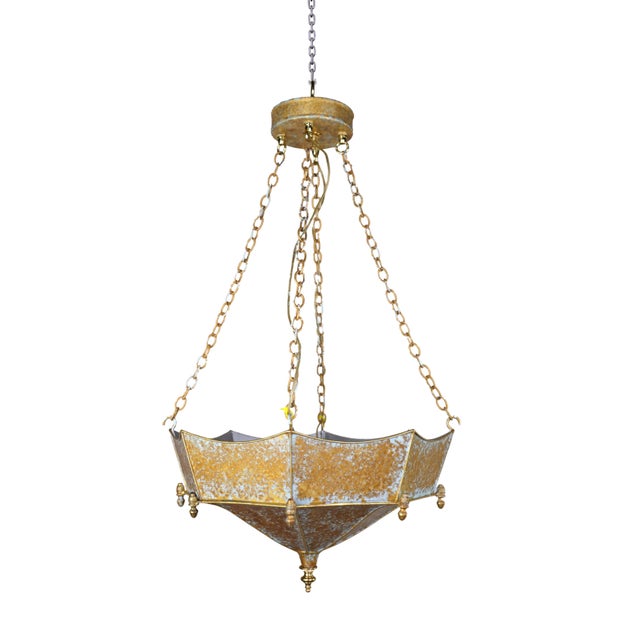 Gold Vintage French Classical Umbrella Chandelier - For Sale - Image 8 of 11